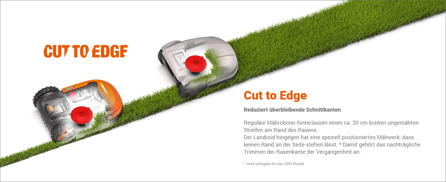 Робот-газонокосачка WORX Landroid Plus WR167E для газонів до 700 м² з обмежувальним кабелем (AIA Navigation, керування через додаток, плаваюче лезо, кут нахилу до 35%, ширина косіння 18 см, висота косіння 30-60 мм, WIFI + Bluetooth)