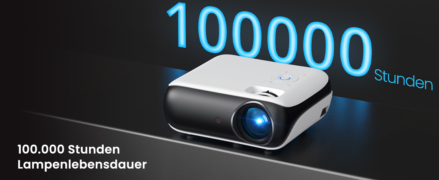 Проектор HAPPRUN Mini Beamer 4K H1: 1080P, Bluetooth, портативний, для дому та кінотеатру