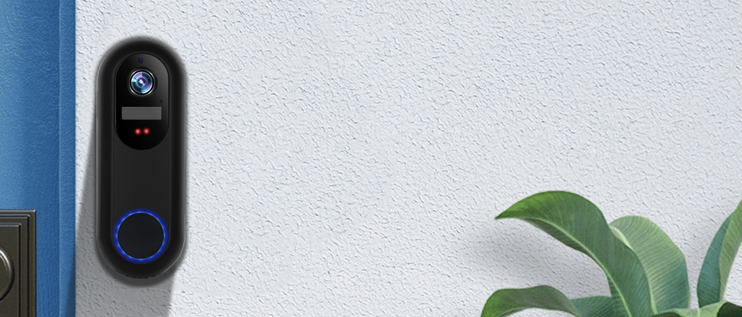 Відеодзвінок UCOCARE з камерою, 2K HD, Wi-Fi, ширококутний об'єктив, нічне бачення, водонепроникний IP66, підтримка SD/Cloud-пам'яті