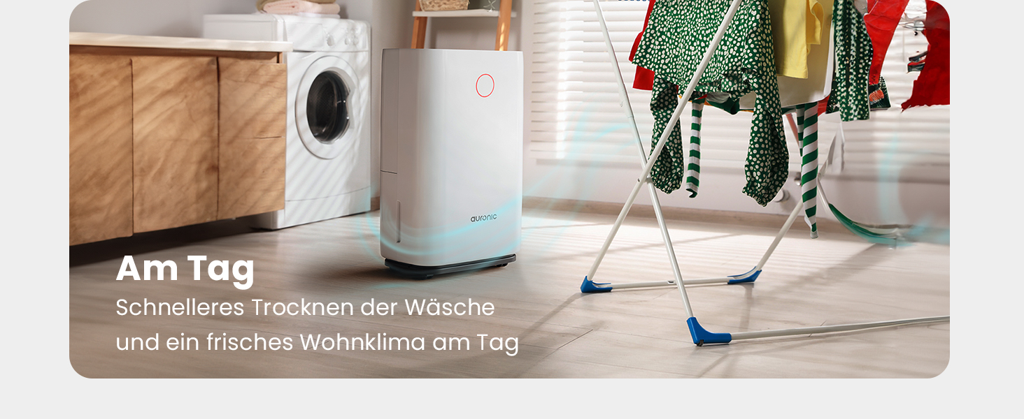 Електричний осушувач повітря Auronic AU3272 20L - 12л, для дому, осушувач повітря, осушувач вологи