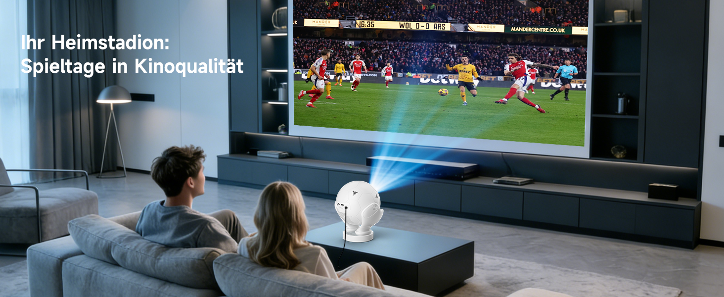 Magcubic Mini Beamer 4K/8K Android 14: Портативний проектор 1080P, 600 ANSI, WiFi 6, Bluetooth 5.4, Автофокус, 180° поворот, 12W динамік, для дому та вулиці (Білий)