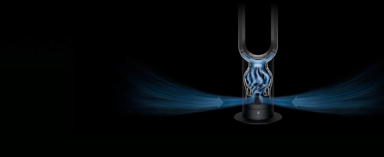 Вентилятор без лопатей Dyson Cool AM07: Потужний, тихий, з пультом, 10 швидкостей, поворот 70° для великих приміщень