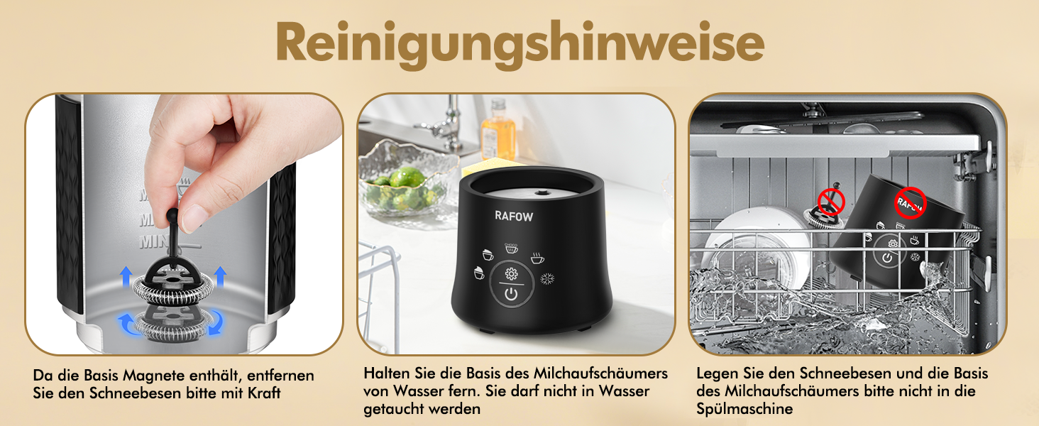 Електричний спінювач молока 5-в-1: автоматичний спінювач молока 350 мл, миється в посудомийній машині, для гарячого та холодного молока, капучино, лате, гарячого шоколаду