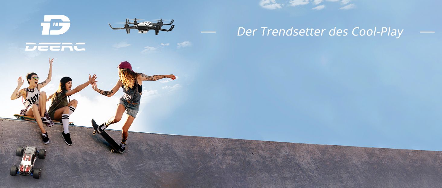 Радіокерований позашляховик DEERC 9206E 1:10 4WD, 48 км/год, 2 акумулятори, для дітей та дорослих