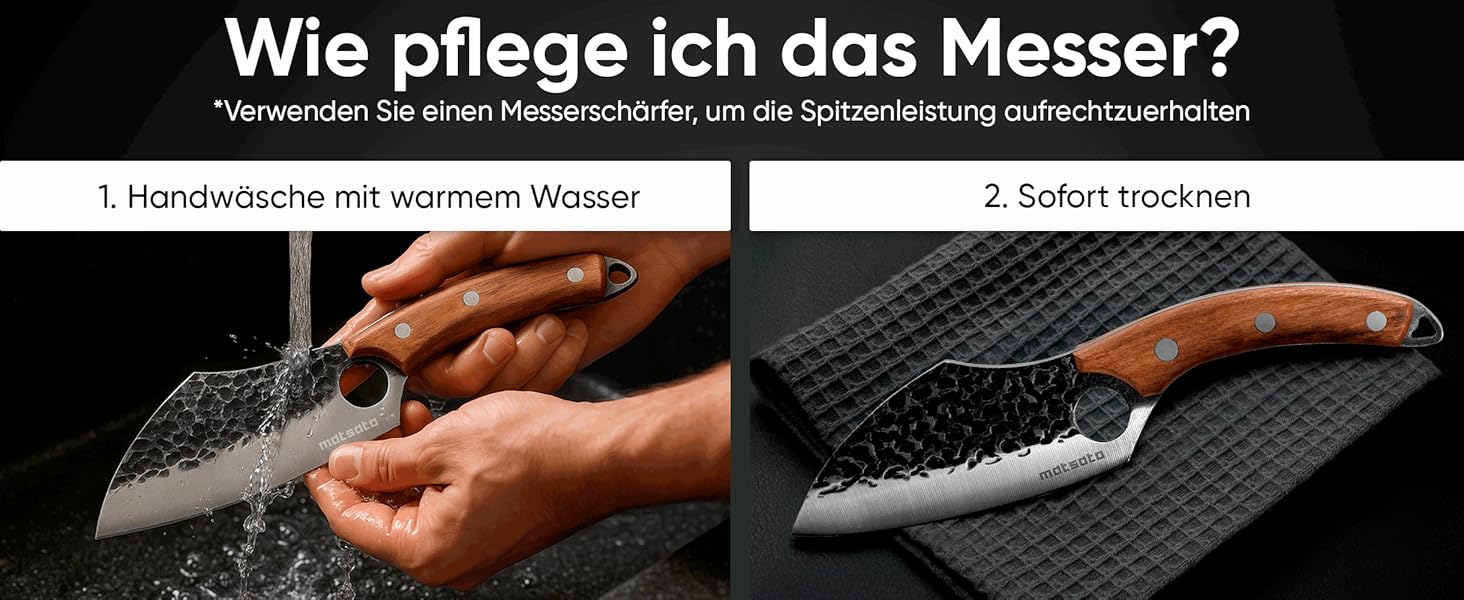 Японський ніж кухарський Matsato Damast з отвором для пальця, з дамаської сталі, універсальний для м'яса, овочів та риби, гострий та довговічний