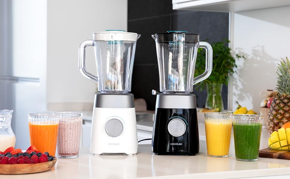 Стаціонарний блендер Cecotec Power Black Titanium 1300Max: 1300 Вт, 2 швидкості, 4 леза з титановою обробкою, 1,5 л, подрібнення льоду