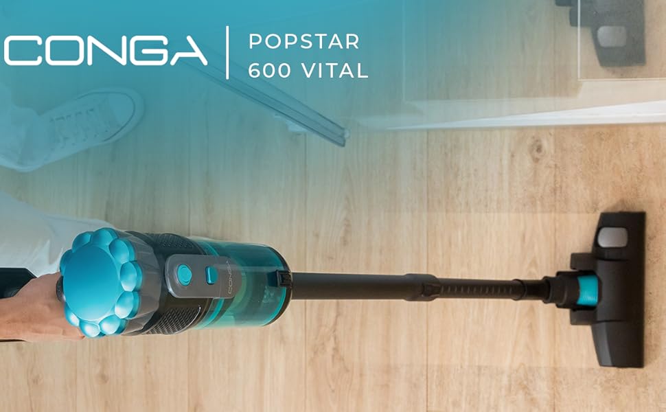 Пилсос Conga 560 від Cecotec: потужний, з радіусом дії 6 метрів, сірий, PopStar