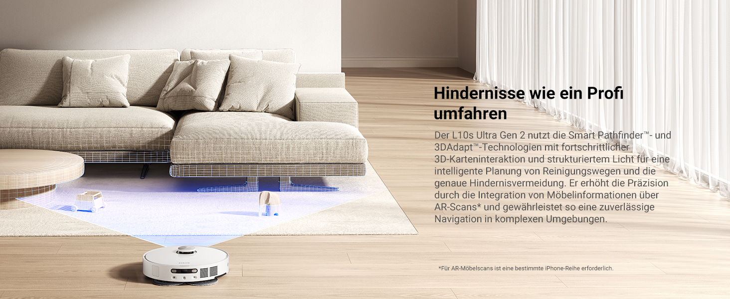 Робот-пилосос Dreame L10s Ultra Gen 2 з функцією миття, технологія RoboSwing™ та потужністю 10 000 Pa Vormax™, режим для тварин, автоматична станція, потужне прибирання килимів