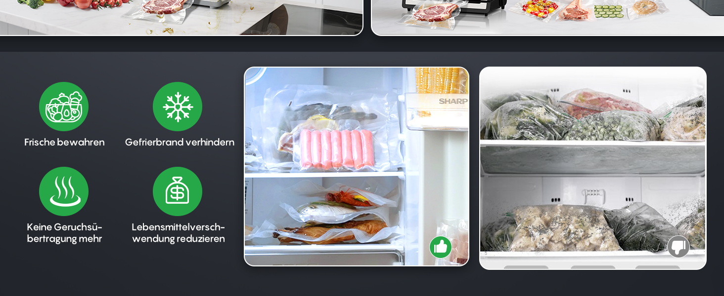 Вакууматор FRESKO Automatik для продуктів: автоматичний вакуумний пакувальник з турбо-потужністю 18л/хв, керування однією кнопкою, комплект з 2 рулонами для пакетів