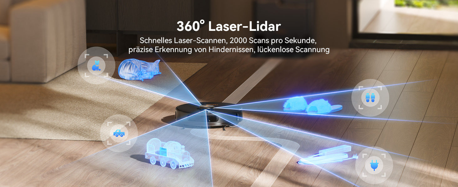 Робот-пилосос Tesvor S8 Pro з функцією миття - 8000Pa, 3в1, LiDAR-навігація, 240 хв роботи, керування через додаток/Alexa, для шерсті тварин, килимів та твердих підлог