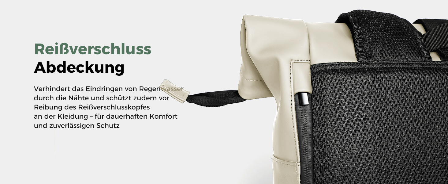 Водонепроникний рюкзак для ноутбука Rolltop 18-25Л, білий (30x13x48 см)