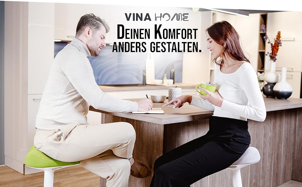 Офісний стілець Vina Home® SH-01: ергономічний, регульований, з сертифікатом IGR | Чорний (83 см)