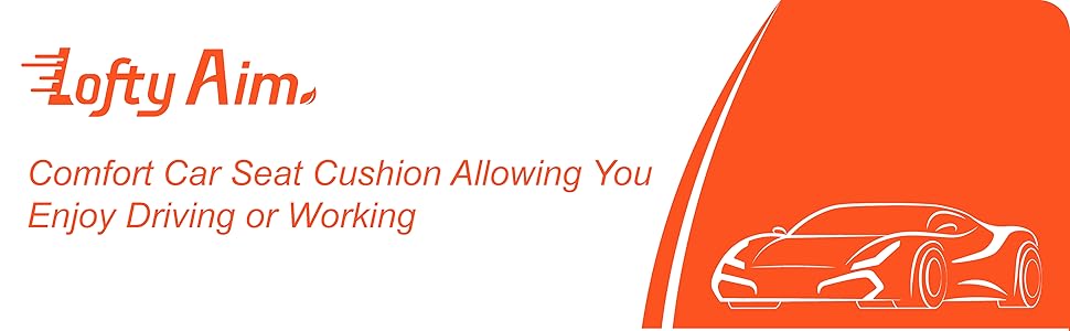 Автомобільна подушка Lofty Aim з Memory Foam для водія: підтримка спини, зняття болю при ішіасі, чорний 4D Mesh. Для автокрісла, офісного крісла, візка.