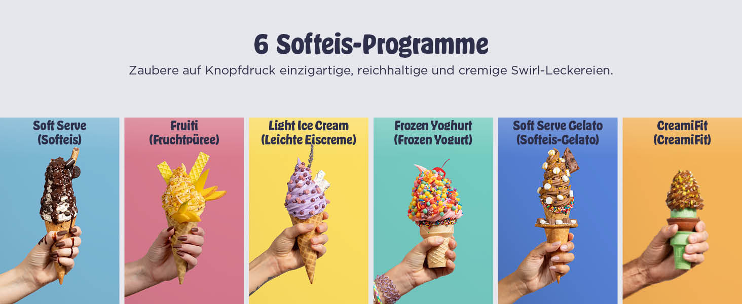 Машина для морозива CREAMi Softeis Ninja Swirl NC701EU: 13 функцій, 2 контейнери для морозива, сорбету, шейків