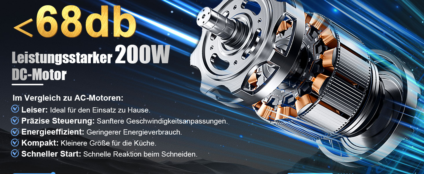 Електричний слайсер YASHE 200W з нержавіючою сталлю, 19 см, регулювання товщини 0-15 мм, для м'яса, сиру, хліба та овочів