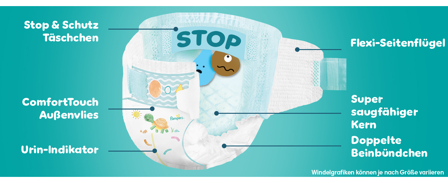 Підгузки Pampers Baby-Dry розмір 4 (9-14 кг), на липучках, 204 шт, велика упаковка