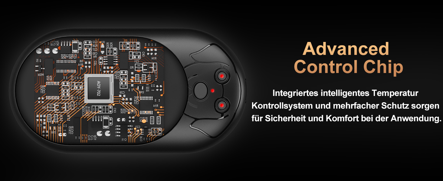 Електричний грієчка для рук Lepwings, 2 шт., 6000 mAh, USB-зарядка, 3 режими, 20 годин роботи, для активного відпочинку взимку, чорний