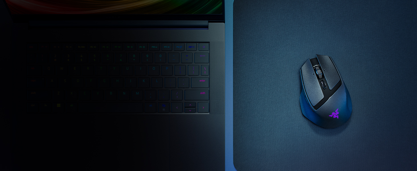 Бездротова ігрова миша Razer Basilisk Mobile AI Prompt Master, сенсор Focus X 18K, три режими підключення, перемикачі Gen-3, чорна