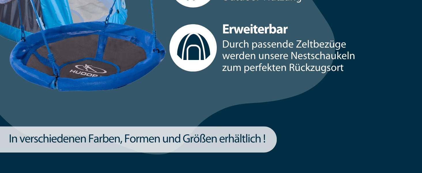 Гніздова гойдалка HUDORA Nestschaukel 90 - пластикова гойдалка для дітей та дорослих, діаметр 90 см, для дому та вулиці