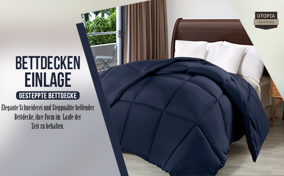 Комплект постільної білизни Utopia Bedding: ковдра 200x200 см, поліестер 350 GSM (білий)