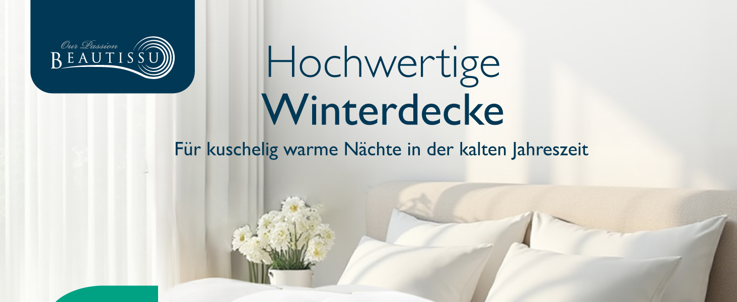 Пухова ковдра Beautissu з 100% пуху та пера – Made in Germany – сертифікація Oeko-Tex, Downpass & Nomite – бавовняна наволочка, 135x200 см, придатна для прання, зимова ковдра