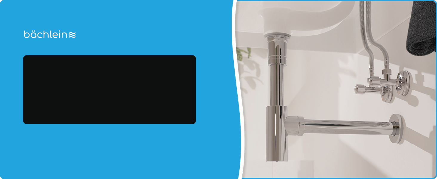 Змішувач для ванної кімнати Bächlein Mizarela, хром, з керамічним картриджем, плоский вилив, комплект для монтажу