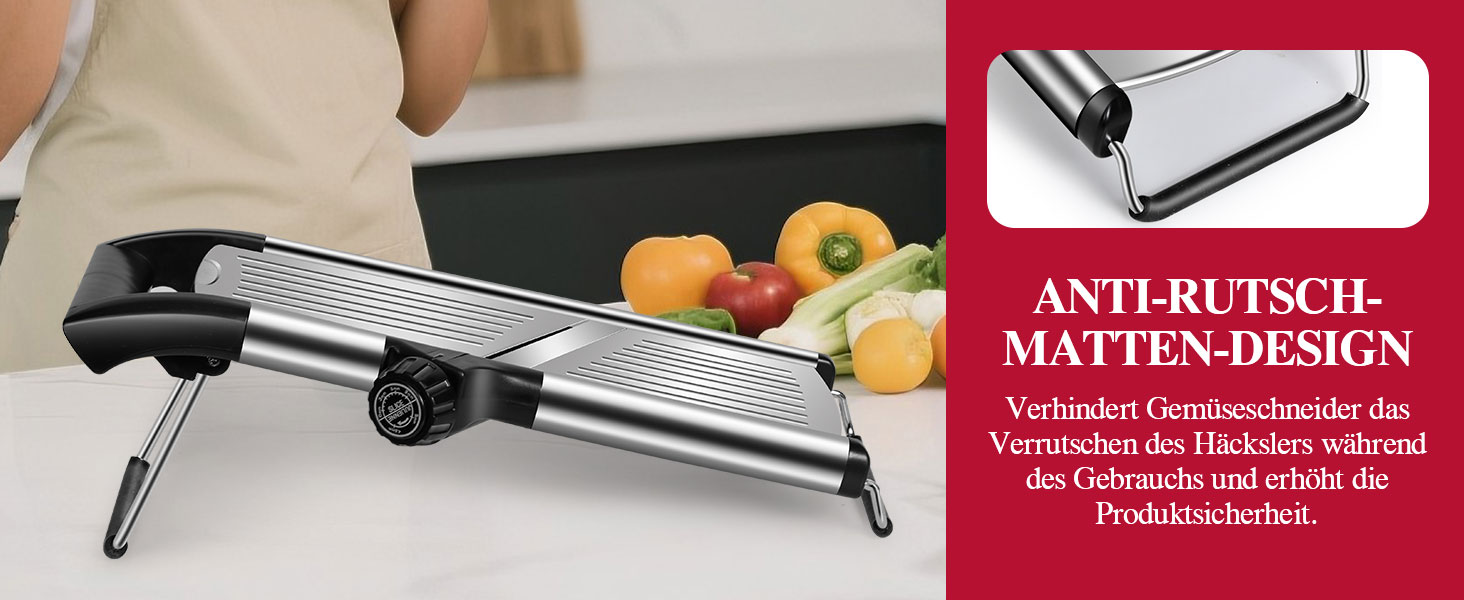 Машинка для нарізання овочів Mastertop Mandoline, 5-в-1, з нержавіючої сталі, регульована, для нарізання соломкою, скибочками та тертям