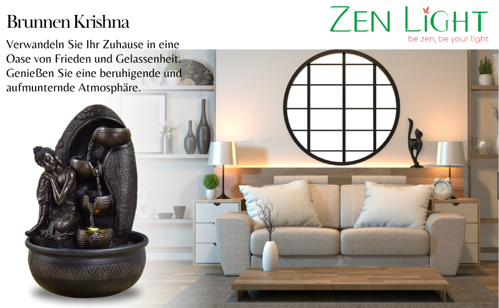 Кімнатний фонтан Zen'light 40 см Крішна