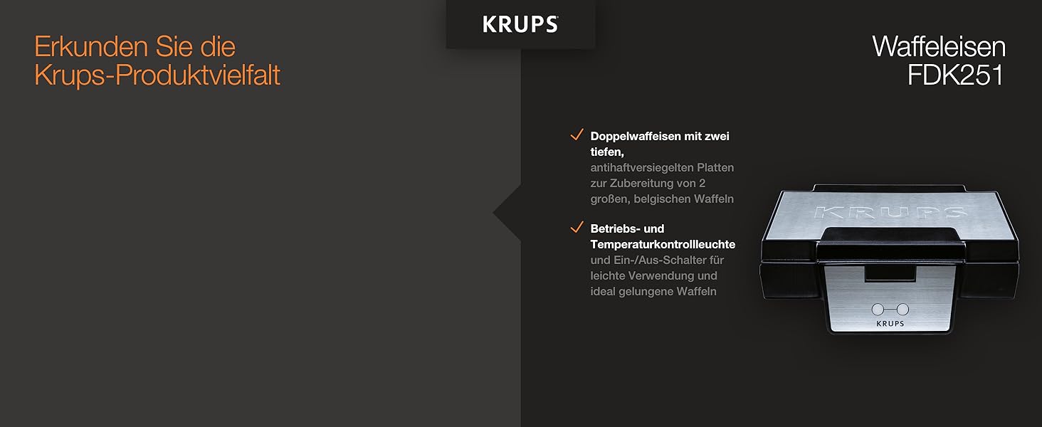 Тостер для сендвічів Krups FDK451: трикутні тости, антипригарне покриття, 850 Вт