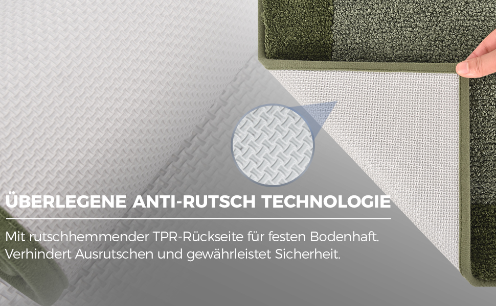 Килимок для ванної кімнати з антиковзаючим покриттям, 50 x 76 см, колір шалфейний