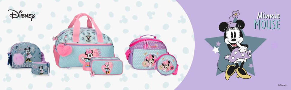 Середній чохол Disney Minnie Style синій 48x68x26 см Жорсткий ABS Інтегрований застібка TSA 70 л 3 кг 4 подвійні колеса