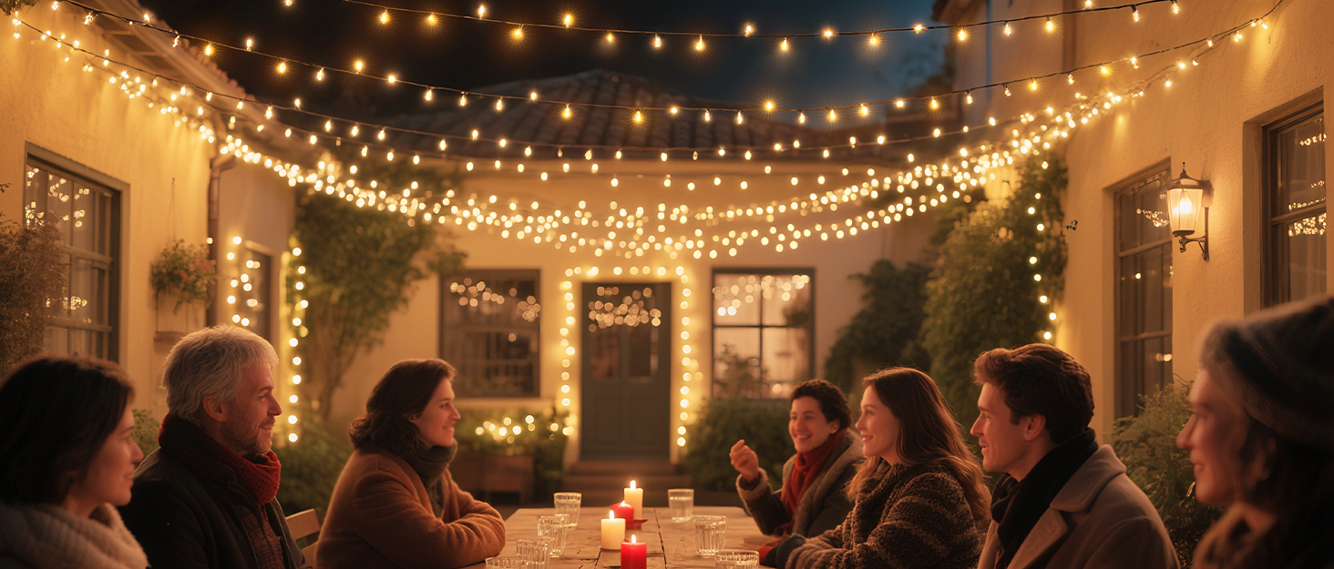 Гірлянда світлодіодна 40м, 400 LED, для прикраси ялинки та декору, вологостійка, з пультом, таймером, димуванням, теплий білий колір, для дому та саду