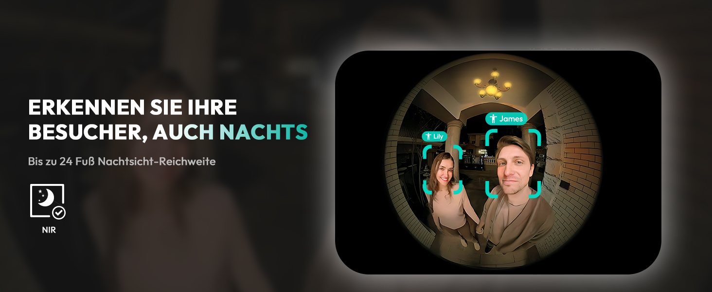 Відеодзвінок з камерою BOTSLAB 5MP, бездротовий, з AI, PIR, 360°, 2-way audio, без щомісячної плати R810