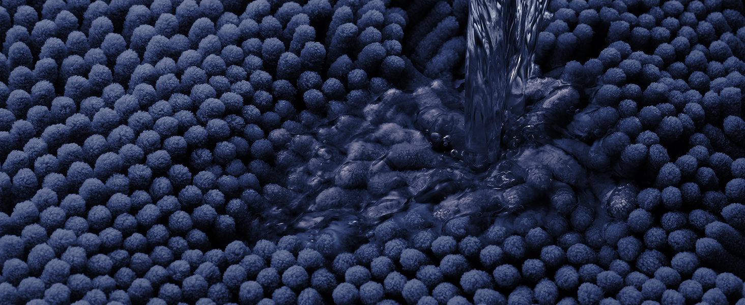 Килимок для ванної кімнати Homaxy, 60 x 120 см, мікрофібра, вбираючий, антиковзаючі, блакитний