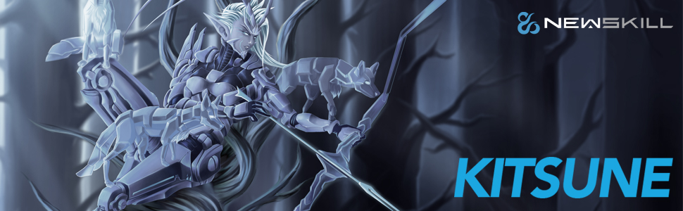 Ігровий офісний стілець Newskill Kitsune, блакитний