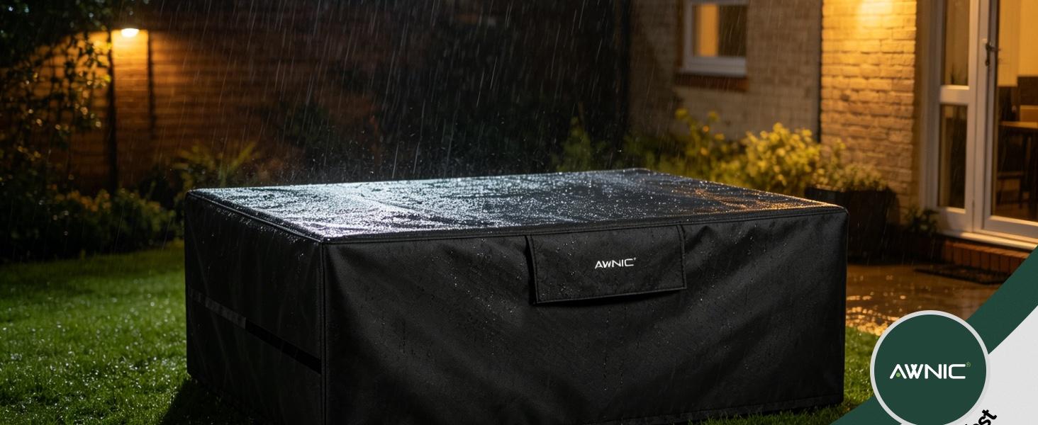 Чохол для садових меблів Awnic 200x135x75 см, 420D Oxford, водонепроникний, анти-UV, міцний, для саду та тераси