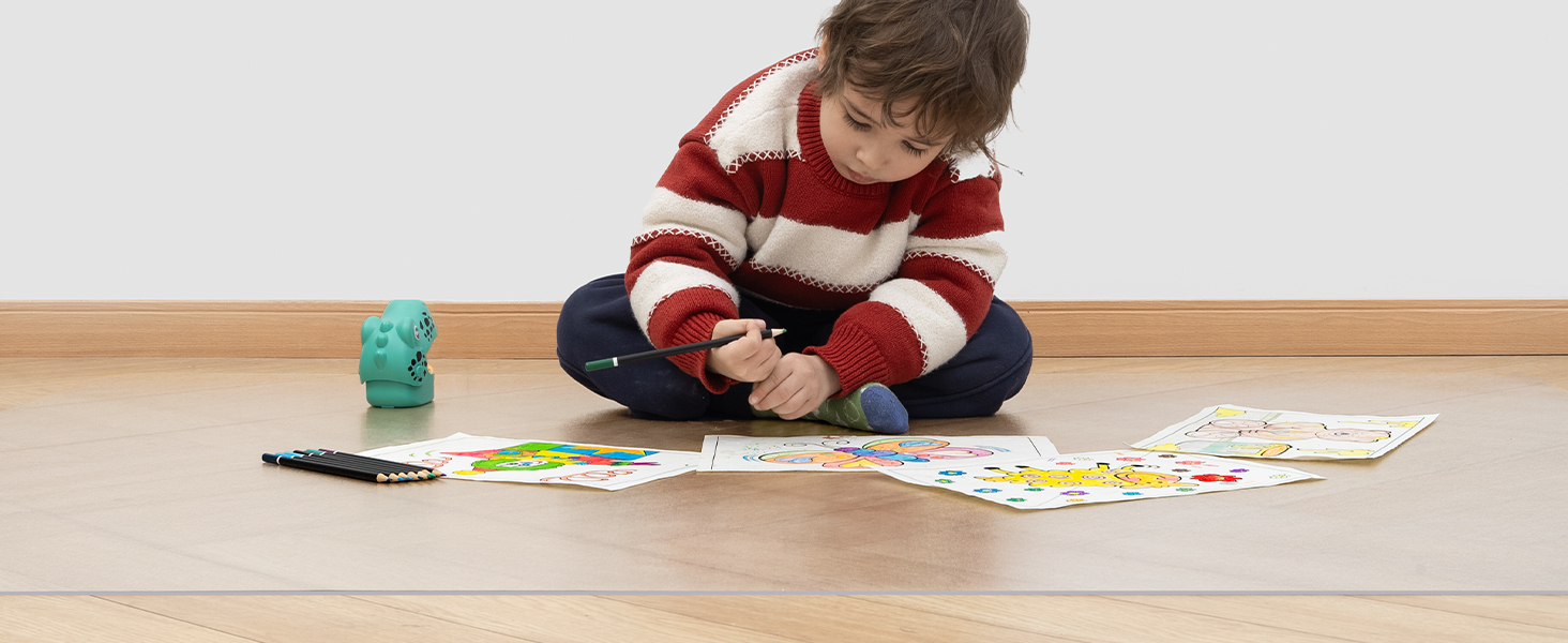 Захисна килимок NATRKE для офісного крісла, 122x92 см, для паркету та ламінату, PVC, прозора підкладка під стілець