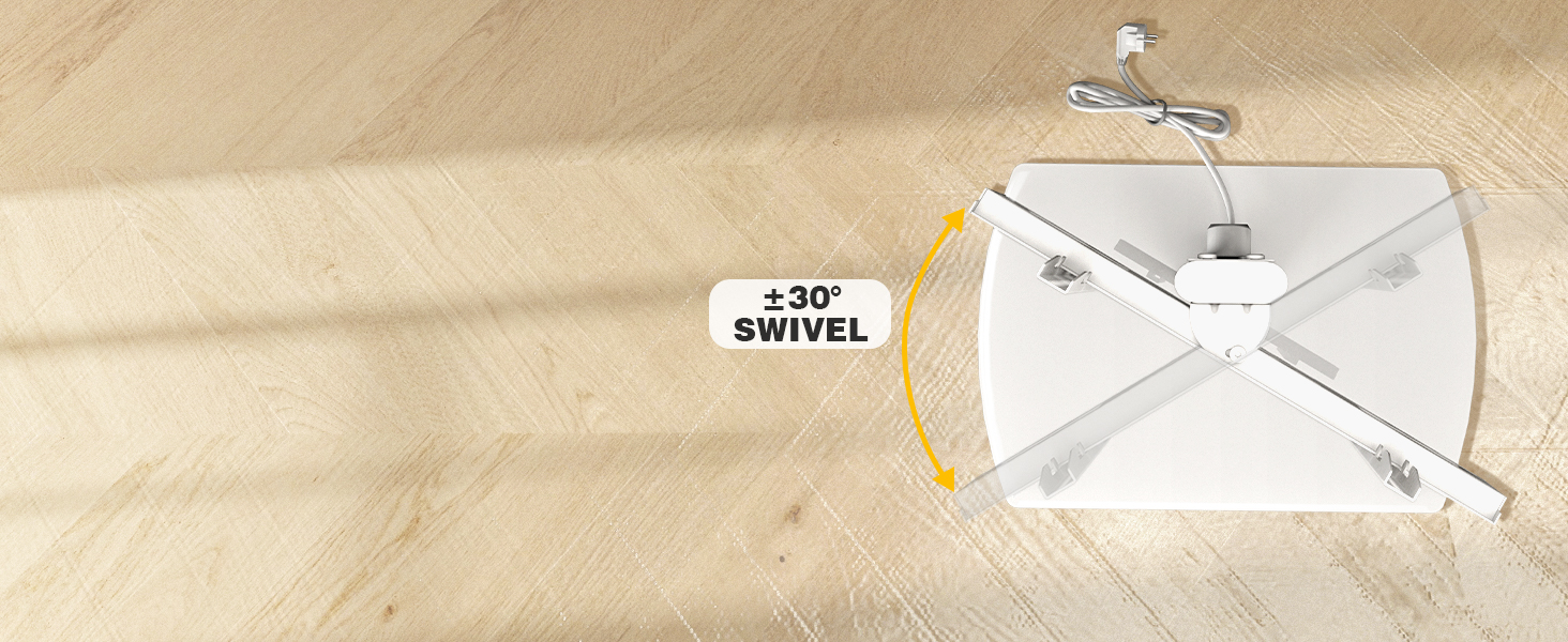 Підставка для телевізора біла, на підлогу, для 32-65 дюймів, до 35 кг, регульована висота, поворотна, VESA 400x400 мм