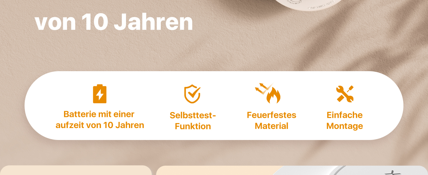 X-Sense Димний пожежний сповіщувач: 10 років роботи від батареї, фотоелектричний сенсор, сертифікат EN14604, SD2J0AX, набір 10 шт. Білий