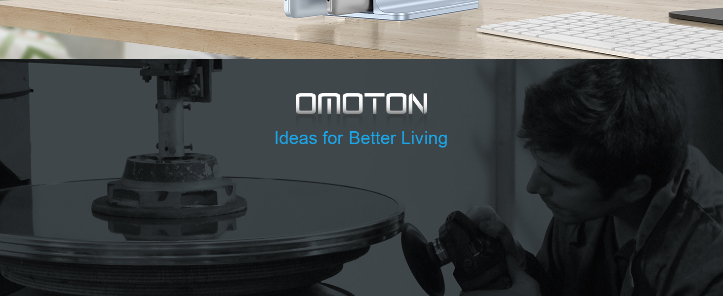 Підставка для ноутбука OMOTON: регульована, для екранів до 17.3 дюймів, сумісна з MacBook Air/Pro (блакитна)