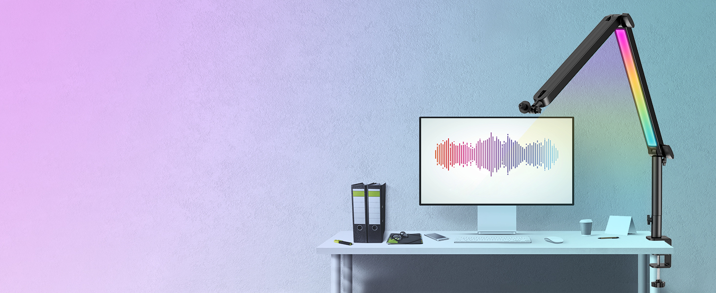 Тримач-пантограф для мікрофона YOUSHARES універсальний (білий) для HyperX QuadCast S/2S, Blue Yeti, Rode PodMic, Razer Seiren — для стрімінгу, геймінгу та подкастингу