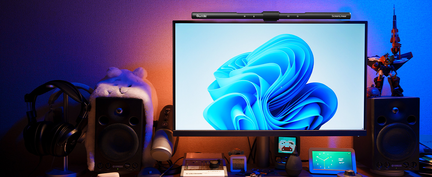 LED лампа для монітора Quntis 52 см з сенсорним керуванням, регулюванням яскравості та температури кольору, захистом від синього світла