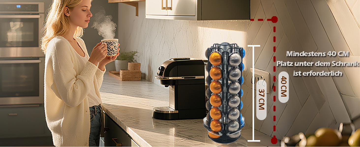 Підставка для капсул Nespresso Vertuo - тримач для 35 капсул (чорний)