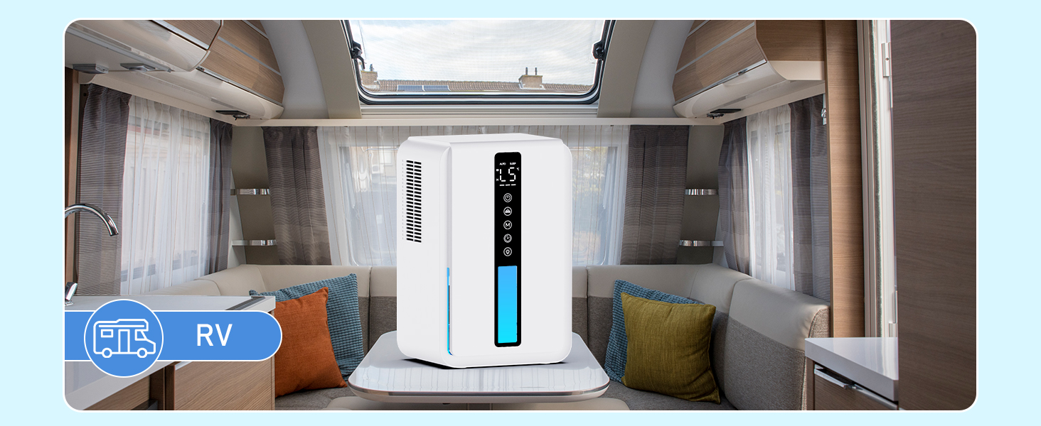 Електричний осушувач повітря 2500 мл, 3 швидкості, 2 режими, таймер 48 год, авто-стоп, захист від замерзання, для спальні та ванної кімнати