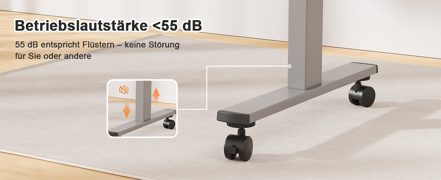 Регульований стіл JUMMICO з міцним металевим каркасом та 2 моторами, 3 пам'яті, для стояння та сидіння (білий), 100 x 140 см, сірий