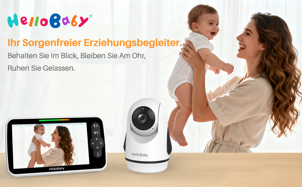 Відеоняня HelloBaby HB6351Plus з камерою та аудіо, 5