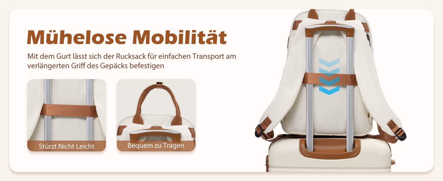 Набір валіз COOLIFE 5 в 1: велика валіза на коліщатках, рюкзак та аксесуари (темно-зелений/коричневий)