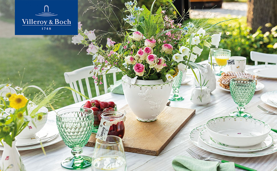 Ваза Villeroy & Boch Spring Awakening, велика, біло-кольорова, для декору Великдня, преміум-порицелан, стиль Landhaus & Rustikal