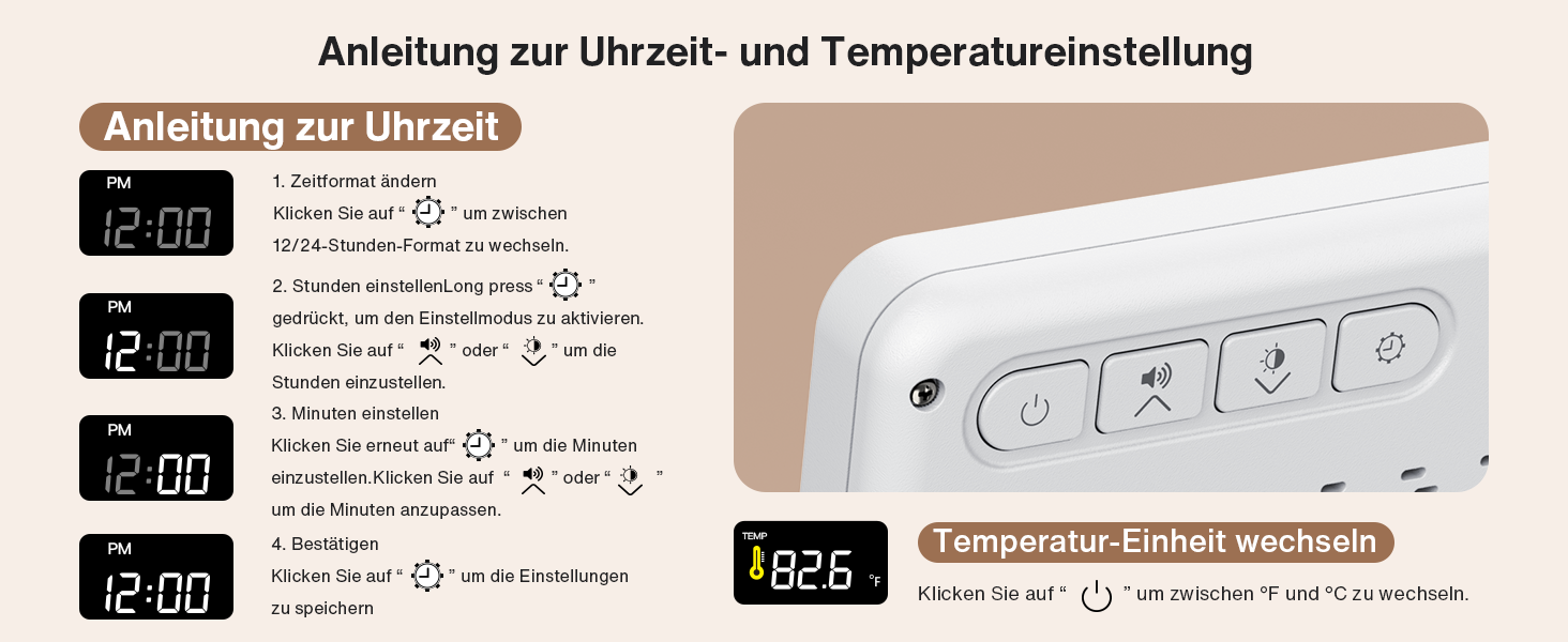 Вимірювач якості повітря Bonoch 16 в 1: Моніторинг CO2, TVOC, PM2.5, PM1.0, PM10, HCHO, Температура, Вологість, AQI, Час, Білий