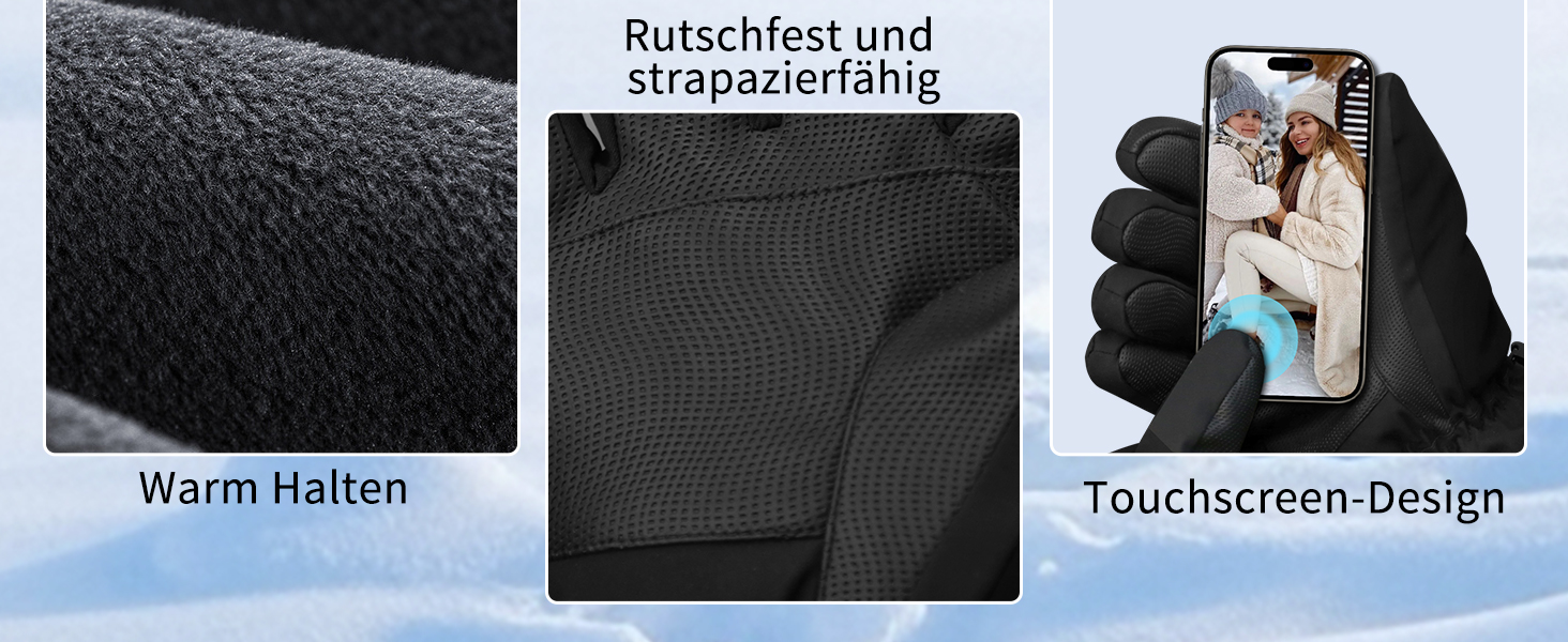 Електричні гріючі рукавички з акумулятором 7500mAh, OUTJUT для лижного спорту, чоловічі та жіночі, 3 режими нагріву, водонепроникні, з підтримкою сенсорного екрану, зимові рукавички, подарунок на Новий рік, розмір XL